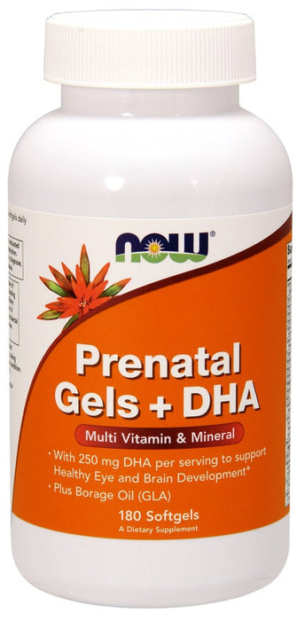 NOW Foods Prenatal Gels + DHA - 180 softgels - Vitamins & Minerals at MySupplementShop by NOW Foods