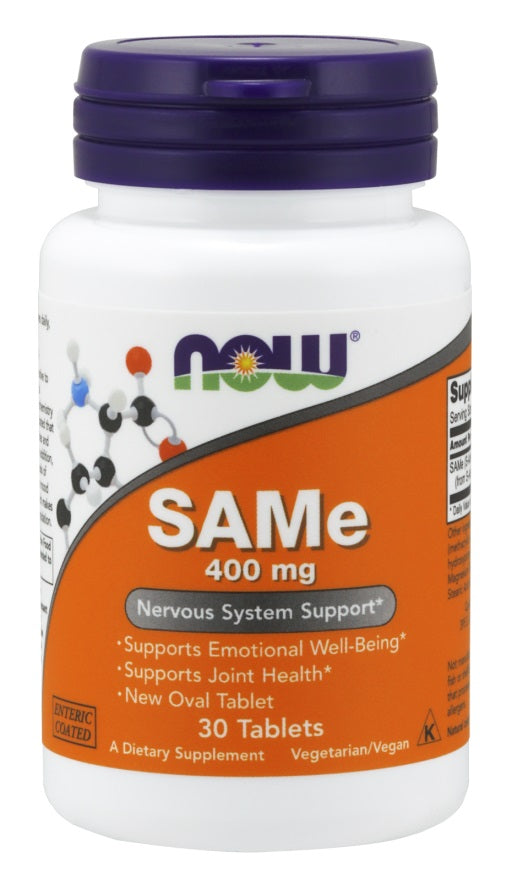 NOW Foods SAMe, 400mg - 30 tabs - Joint Support at MySupplementShop by NOW Foods