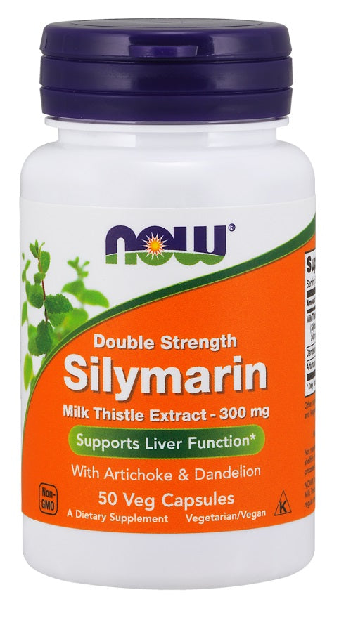 NOW Foods Silymarin with Artichoke & Dandelion, 300mg - 50 vcaps | High-Quality Health and Wellbeing | MySupplementShop.co.uk