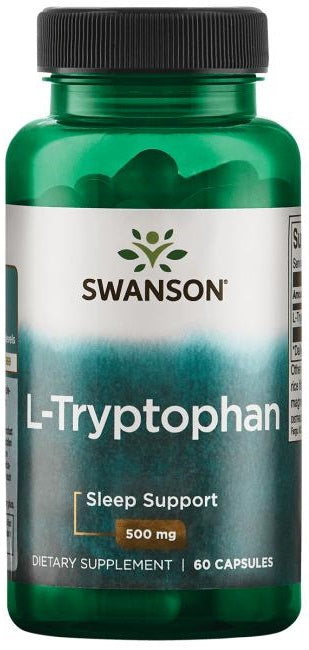 Swanson L-Tryptophan, 500mg - 60 caps | High-Quality Amino Acids and BCAAs | MySupplementShop.co.uk