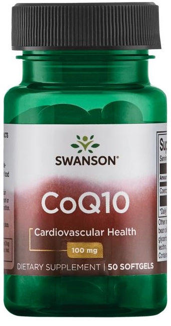 Swanson CoQ10, 100mg - 50 softgels | High-Quality Health and Wellbeing | MySupplementShop.co.uk