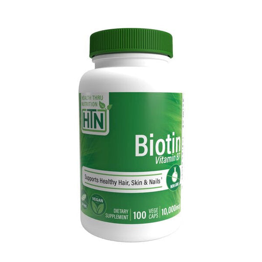 Health Thru Nutrition Biotin, 10000mcg - 100 vcaps | High-Quality Sports Supplements | MySupplementShop.co.uk