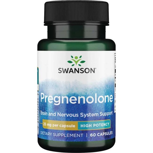 Swanson Pregnenolone, 25mg - 60 caps | High-Quality Sports Supplements | MySupplementShop.co.uk