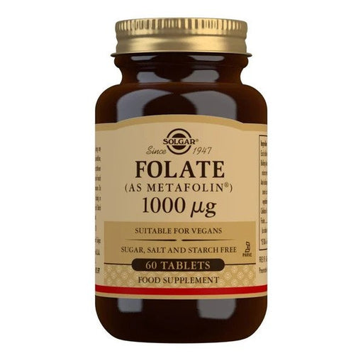 Solgar Folate, 1000mcg - 60 tabs | High-Quality Pyridoxal-5-Phosphate (P-5-P) | MySupplementShop.co.uk