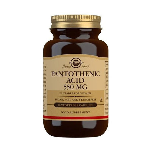 Solgar Pantothenic Acid, 550mg - 50 vcaps | High-Quality Sports Supplements | MySupplementShop.co.uk