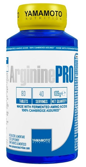 Yamamoto Nutrition Arginine PRO, Cambridge Assured - 80 tablets | High-Quality Amino Acids and BCAAs | MySupplementShop.co.uk