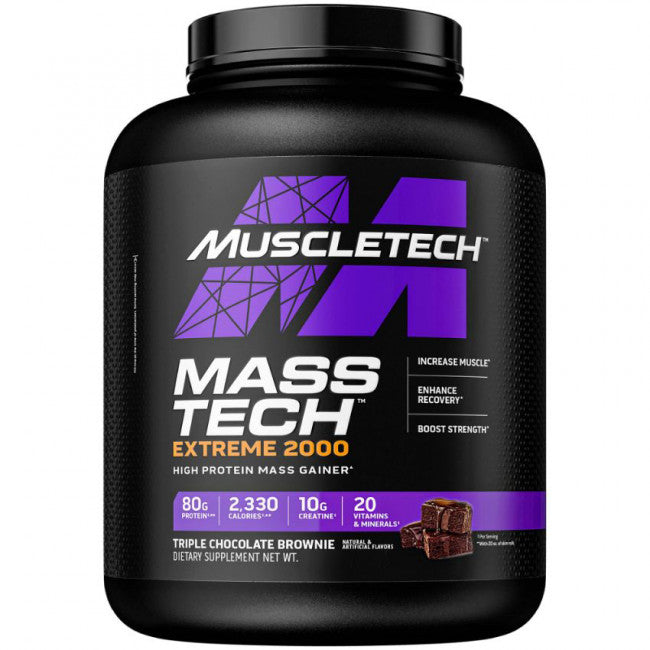 MuscleTech Mass-Tech Extreme 2000, Triple Chocolate Brownie - 3180 grams - Default Title - Weight Gainers & Carbs at MySupplementShop by MuscleTech