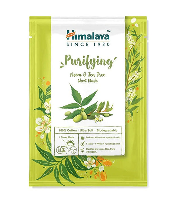 Himalaya Purifying Neem & Tea Tree Sheet Mask - 30 ml. - Health and Wellbeing at MySupplementShop by Himalaya