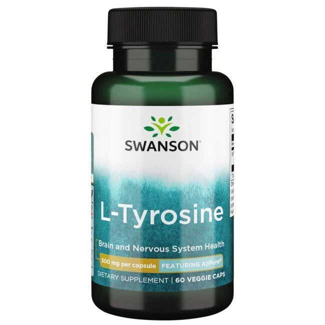 Swanson L-Tyrosine, 500mg - 60 vcaps - Amino Acids and BCAAs at MySupplementShop by Swanson