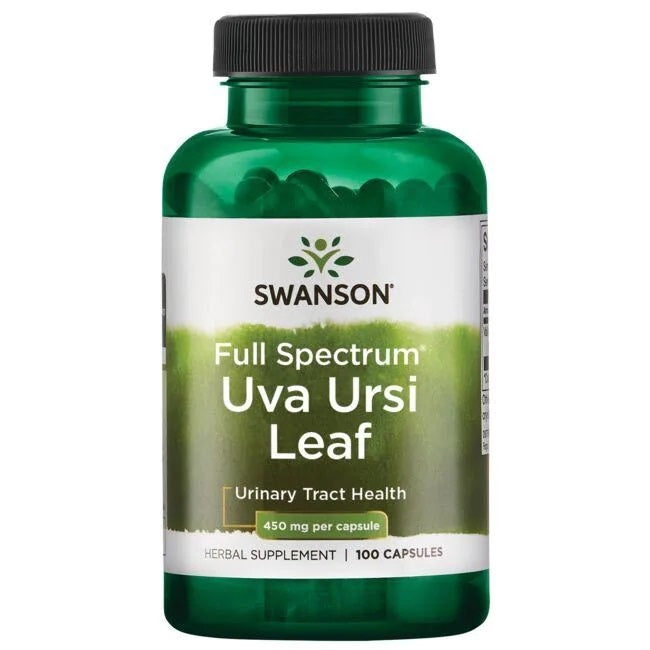 Swanson Full Spectrum Uva Ursi Leaf, 450mg - 100 caps | High-Quality Sports Supplements | MySupplementShop.co.uk