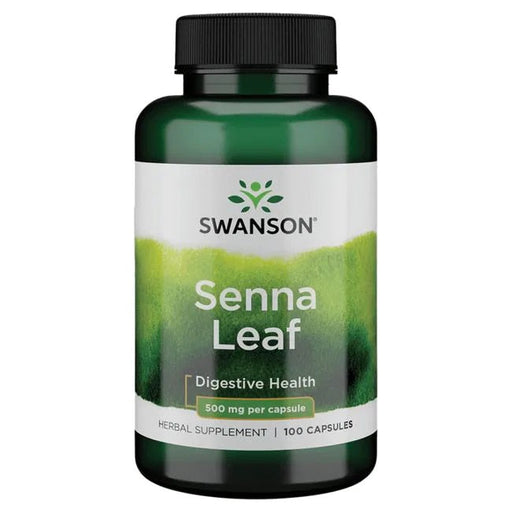 Swanson Senna Leaf, 500mg - 100 caps | High-Quality Health and Wellbeing | MySupplementShop.co.uk