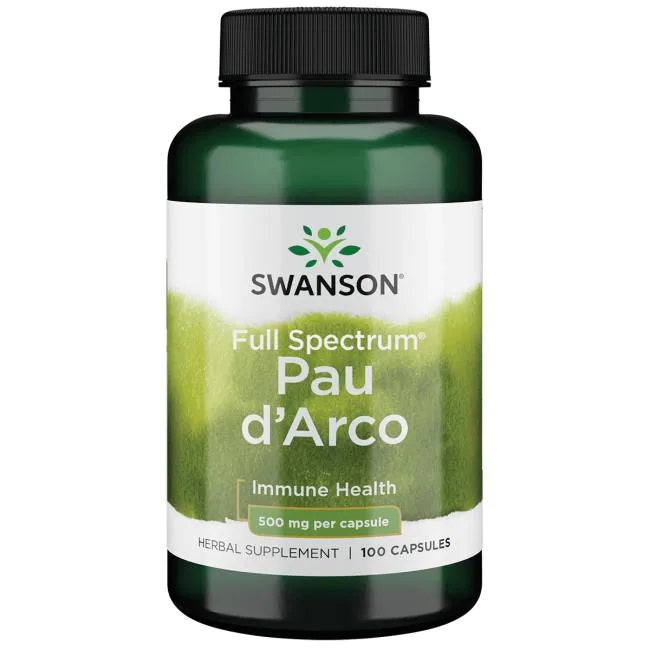 Swanson Full Spectrum Pau d'Arco, 500mg - 100 caps - Health and Wellbeing at MySupplementShop by Swanson