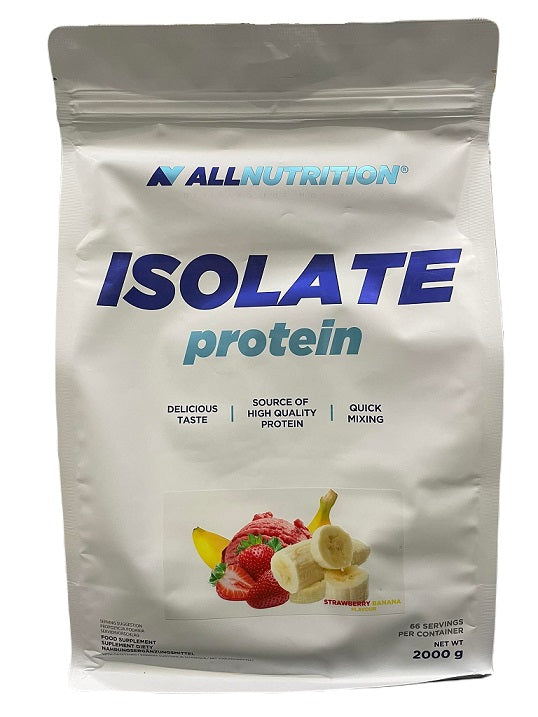 Allnutrition Isolate Protein, Strawberry Banana - 2000 grams | High-Quality Protein | MySupplementShop.co.uk