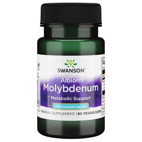 Swanson Albion Molybdenum, 400mcg - 60 vcaps | High-Quality Vitamins & Minerals | MySupplementShop.co.uk