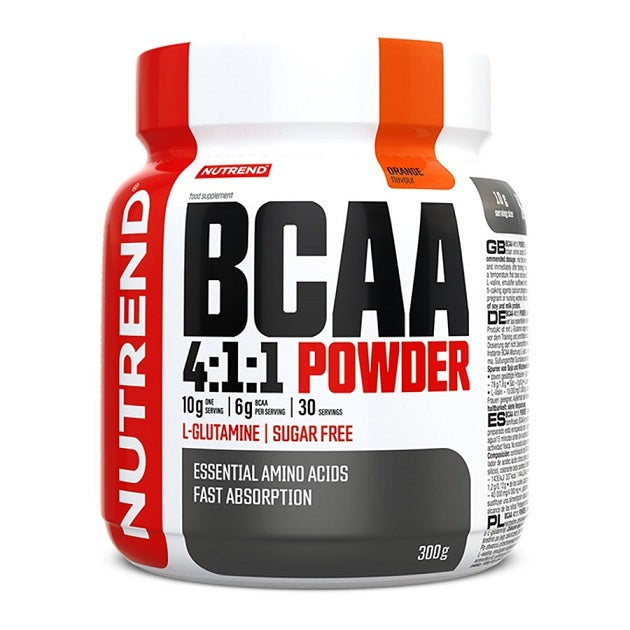 Nutrend BCAA 4:1:1 Powder Orange  300g - Amino Acids and BCAAs at MySupplementShop by Nutrend