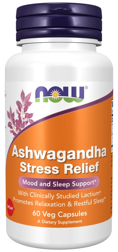 Ashwagandha Stress Relief - 60 vcaps by NOW Foods at MYSUPPLEMENTSHOP.co.uk