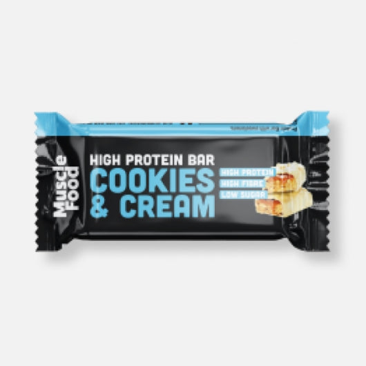 Musclefood Cookies & Cream High Protein Bar 12 x 45g - Sports Nutrition at MySupplementShop by Musclefood