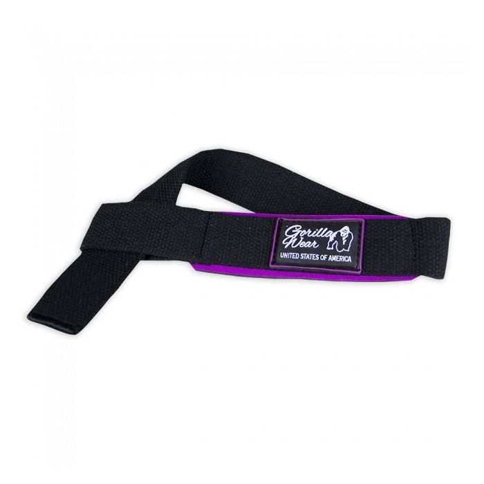 Gorilla Wear Womens Padded Lifting Straps - Black/Purple